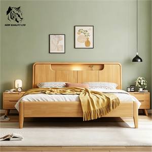 Cama de almacenamiento de madera de tamaño completo, nueva moda, muebles de dormitorio, con logotipo personalizado, precio más bajo, gran stock, envío inmediato, suministro de China - Product Image 1