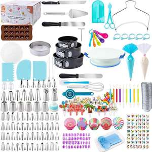 Kit para Decoración de Pasteles con Moldes Desmontables Base Giratoria Puntas de Manga Pastelera Boquillas Rusas y Suministros para Cupcakes - Product Image 1