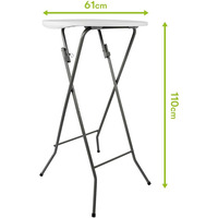 Table de bar moderne en plastique HDPE avec structure en fer, 60x110cm, pour usage extérieur, restauration et hôtellerie - Prix usine, vente chaude