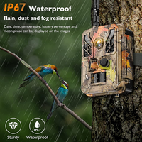 Caméra de chasse extérieure 4K avec Wi-Fi, temps de déclenchement de 0,2 seconde, détection de mouvement, vision nocturne, contrôle via application