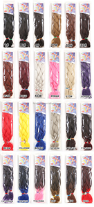 Extensions de cheveux synthétiques tressés Jumbo Yaki TZ pré-étirés de 48 pouces, 2 paquets de 180g - Product Image 5