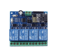 1 Buah Modul Relai WiFi 4 Saluran ESP-01 ESP8266 5V/12V ESP8266 untuk IOT Rumah Pintar Aplikasi Ponsel Onboard ESP01