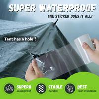 Ruban adhésif transparent en PVC ultra-résistant et imperméable avec adhésif en caoutchouc pour tuyaux d'eau, tentes, auvents, flotteurs de piscine et bouées de natation