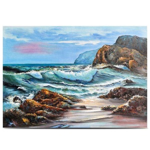 <strong>Pop</strong> Hotel Wall Decor Canvas Artwork Custom Picture 100% Pure Handmade Impressionist Seascape Scenery Oil <strong>Painting</strong> - Product Image 1