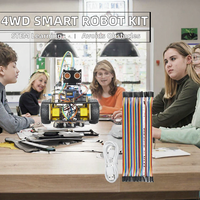 Kit de démarrage de programmation C/C++ open source DIY pour voiture robot 4x4 ESP32 avec évitement d'obstacles intelligent, compatible ArduIDE, pour l'éducation STEM