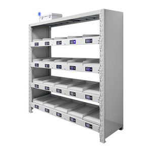 אולודה 32 מיקומי אחסון מחסן מתכת חכם מדפים לאחסון עם שקילה וספירה אוטומטית ללא צורך באנשים, ציוד מתכתי לקצה המסלול - Product Image 5