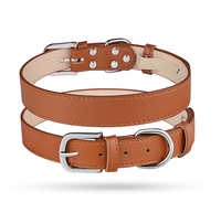 Colliers pour chien en cuir PU souple, boucle à dégagement rapide, pour chiens et chats de petite et moyenne taille, accessoires pour animaux de compagnie, classiques, confortables et réglables