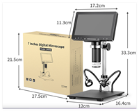 Mikroskop Digital 7-inci IPS Definisi Tinggi 1600x 4800W Piksel Definisi Tinggi untuk Perbaikan Ponsel Grosir