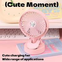 Ventilateur de table USB rechargeable DD8019T avec pince, silencieux, mini ventilateur électrique de bureau, 3 vitesses de vent, pour la maison, portable, extérieur