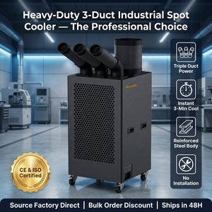 Custom Powder Coated Metal Casing Digital Control Mobile Air Conditioner Portable Industrial AC With Smart Factory Low Investmen - Product Image 2