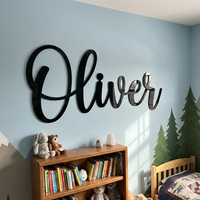 Décorations de mariage personnalisées en acrylique, découpées au laser, pour le branding de bureau, enseigne de salon, enseigne commerciale moderne à lettres en relief