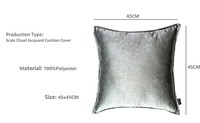 Housse de coussin décorative en jacquard métallique abstrait, support dorsal, oreillers personnalisés, fournie directement par l'usine
