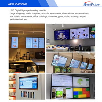 Panel LCD de Señalización Digital Android Ultra Delgado de 1080P Full HD para Interiores, Montado en el Suelo, para Ascensores, Tiendas Minoristas y Metro