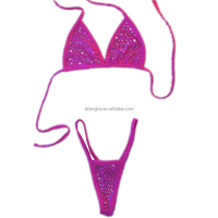 Ensemble de bikinis en strass personnalisés OEM, vente en gros, meilleures offres, classement supérieur