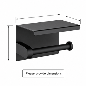 <span class=keywords><strong>Portarotolo</strong></span> da Parete in Acciaio Inossidabile di Lusso Moderno a Doppio Uso, Accessori Bagno Ecologici per la Casa - Product Image 3