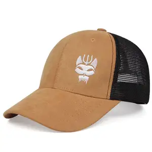 Wholesale Classic Plain Australian Suede Trucker mesh Hats Cap