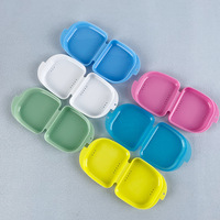 Tandheelkundig materiaal orthodontische beugelbox, thuis opbergdoos van plastic voor gebitsprotheses, orthodontische retainer etui