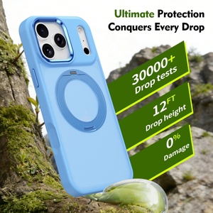 เคสโทรศัพท์แม่เหล็กแบบด้านคุณภาพสูงสำหรับ iPhone 18 17 Pro Max พร้อมการปกป้อง 360 องศา °   ฝาครอบป้องกันปุ่ม AI แบบตั้งวางได้ - Product Image 5