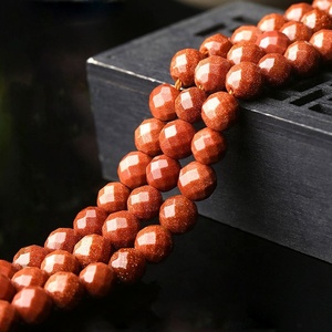 ลูกปัดหินทรงกลมขายส่ง ทำมือ DIY ลูกปัดหินทรายสีเขียวเจียระไน สร้อยข้อมือ สร้อยคอ พร้อมลูกปัดหินแบบหลวม อุปกรณ์ตกแต่งเครื่องประดับ - Product Image 4