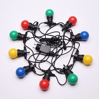 5m 10m câble en caoutchouc incassable G50 Globe boules ampoules clair laiteux coloré extérieur guirlandes lumineuses pour jardin Bistro café vacances