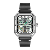 Montres automatiques en acier pour hommes, design d'usine et personnalisation par lots, avec mouvement squelette complet, lumineuses, pour marque privée