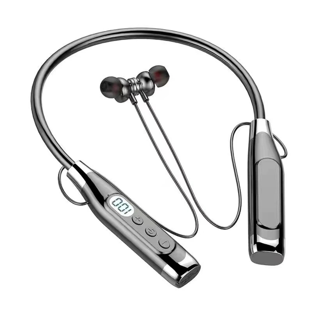 Wireless 5.3 Sports Earphones Earbuds In-ear Stereo Handsfree Neckband Headphones With TF Card Function
