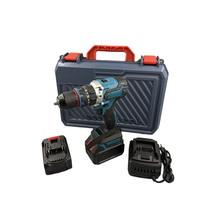 Perceuse à percussion sans fil 21V robuste avec batterie lithium-ion, mandrin sans clé, moteur à balais, mandrin 1/2 pouce, vitesse variable