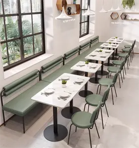 Coffee shop ristorante a tema moderno sedie da pranzo divanetto combinazione ferro arte commerciale tavoli e sedie da bar personalizzati