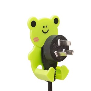 Cartoon Plug Hooks Self Adhesive Wall Mounted Power Cord Organizer Kitchen <b>Electric</b> <b>Wire</b> Holder Punch Free Plastic ABS - Product Image 5