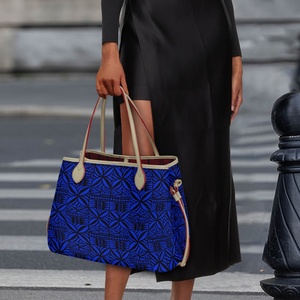 Bolso de mano de cuero azul de gran tamaño, bolso de compras para mujer, bolso de mano de viaje con logotipo personalizado para mujer, monederos y bolsos de lujo 2025 - Product Image 6