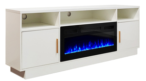 62 ° F a 82 ° <span class=keywords><strong>Chimenea</strong></span> Eléctrica Decorativa con Efecto de Cristales de 3 Llamas de Colores, Soporte para TV para Sala de Estar - Product Image 2