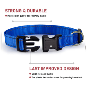 犬の首輪小型犬のためのカスタム反射耐久性のある天然生地エコフレンドリー - Product Image 2