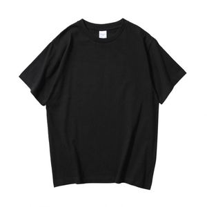 Design Custom Puff logo 100% Cotton Plus Size Black T Shirts for Men Oversized Streetwear Tee Short Sleeve Soft Casual Wear - Product Image 4