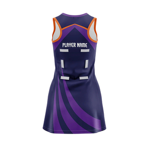 Uniforme de Netball de Nuevo Diseño y Alta Calidad para Mujer, 100% Poliéster, Cuello Redondo, Jersey Morado de Netball, Falda de Tenis - Product Image 2