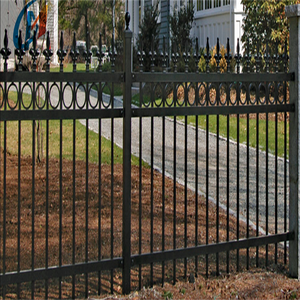 Clôture en fer forgé durable Porte <span class=keywords><strong>tubulaire</strong></span> Jardin Panneaux de clôture en acier pour maison - Product Image 5