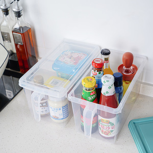 Food <b>Storage</b> Containers Rectangle Transparent Plastic With Clip On <b>Lid</b> For Fridge Fruit Vegetable <b>Storage</b> - Product Image 4