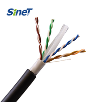 LLD-PE, ketangguhan tinggi UV tahan luar ruangan tahan air UTP kabel PE jaket 305m LAN kabel CAT6/CAT5E/CAT5 kabel komunikasi