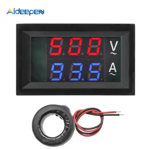 Voltímetro e amperímetro de corrente, voltímetro, amperímetro, detector e medidor de corrente com display duplo ac 220v 10a 50a 100a