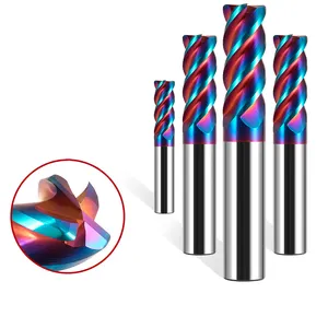 best seller indexable Milling Cutter end mill R0.2 R1.0 R0.5 R2.0 R3.0 HRC65 4 Flutes Carbide router bits for Steel