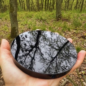 Rodajas <span class=keywords><strong>de</strong></span> Cristal <span class=keywords><strong>de</strong></span> Obsidiana Negra Pulida al por Mayor, <span class=keywords><strong>Piedra</strong></span> Curativa Natural para Decoración del Hogar - Product Image 2
