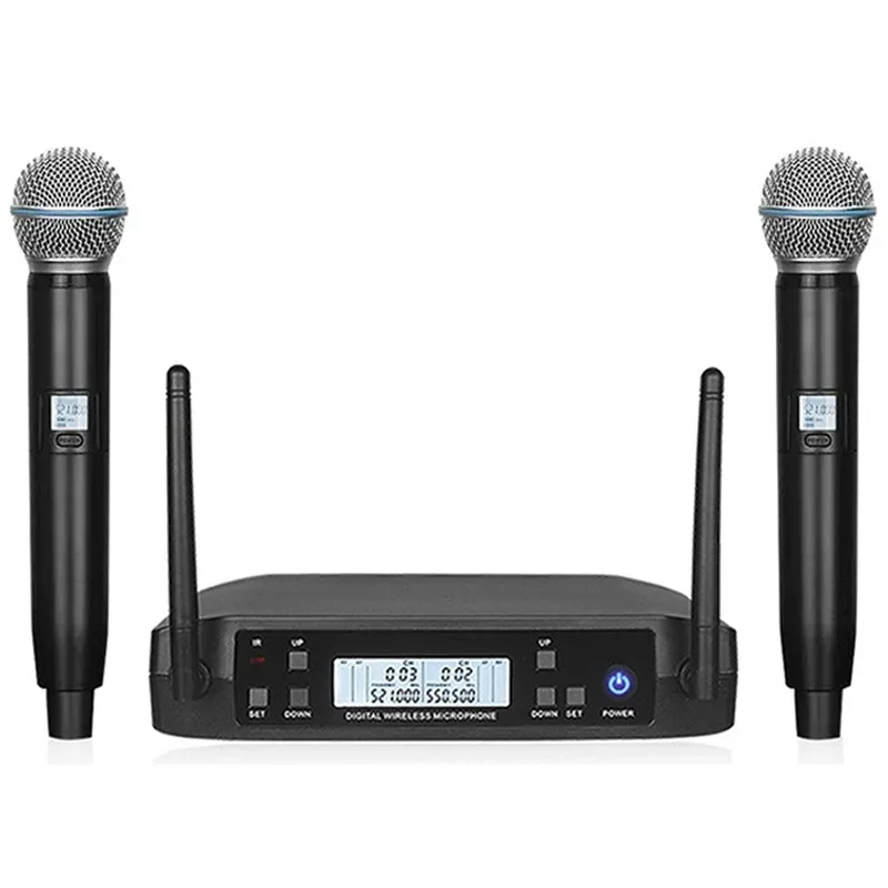 Panas Mikrofon Nirkabel FM GLXD4 Beta87a Genggam Dinamis Mikrofon Vokal Beta58a Sm58 GLXD4 untuk Shure
