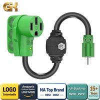 Adaptateur de courant électrique pour camping-car avec protection contre les surcharges, 50 ampères, 110 volts, NEMA 5-15P vers NEMA 14-50R, avec disjoncteur