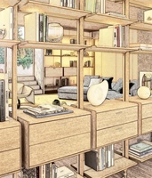 Armoire sur mesure du sol au plafond comme élément de séparation