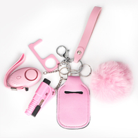 Porte-clés d'auto-défense, pompon, articles d'alarme, porte-clés en métal, ensemble de porte-clés d'auto-défense, en Stock