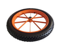Nouveau gros 20x3.0 pouces roue gonflable en caoutchouc un corps anneau en acier soudage large roue de poussée asie du sud-est chariot de ferme