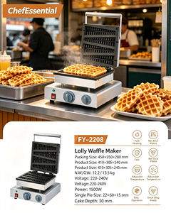 New Stainless Steel Christmas Tree Shaped Non-Stick for Coating Waffle Maker 110V/220V 50-300/122-572 Adjustable Snack - Product Image 4