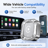 Adaptateur sans fil Mini CarPlay & Android Auto avec commande vocale, prise en charge du volant, dongle USB-C pour iPhone et Android