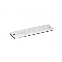 Yiwu Aceon, accesorio de moda de acero inoxidable, fabricación de joyas para ropa, placas de marca, etiqueta de conector estampada rectangular larga