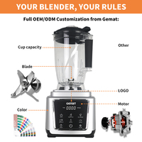 6L IJsbreker Blender Machine Heavy Duty Grote Capaciteit Commerciële Blender Multifunctioneel Digitaal Bedieningspaneel Tafelblender
