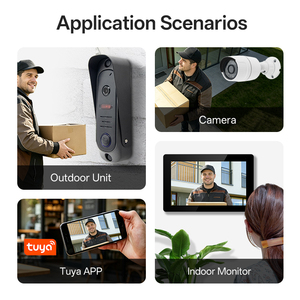 Sistema de <span class=keywords><strong>Videoportero</strong></span> WiFi Tuya de Alta Definición 1080P con 4 Cables, Estación Exterior Metálica con Pantalla Táctil, <span class=keywords><strong>Kit</strong></span> de Intercomunicación Inteligente para el Hogar - Product Image 4